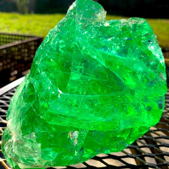 Unique,Whimsical, Decorative Fenton Art Glass Slag Rock - Picture 3 of 7